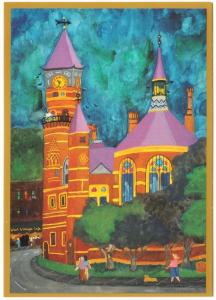 Jefferson Market Library Greenwich Village NYC by Betsy Shepardson Art Postcard