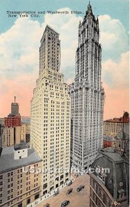 Transportation & Woolworth Buildings - New York City s, New York NY  