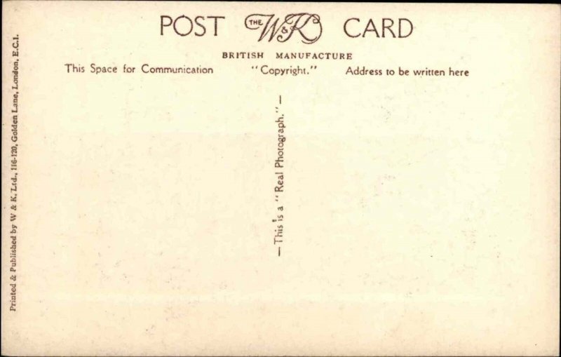 Vintage RPPC Man w Work Horses BRITISH FLAG BORDER