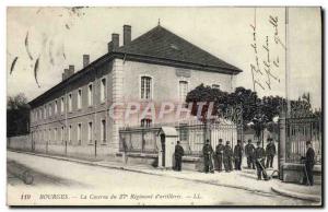 Postcard Bourges Old Army Barracks of the 37th Regiment of & # 39artillerie