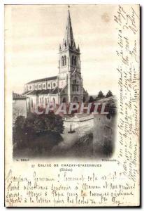 Postcard Ancient Church of Chazay D'Azergues Rhone
