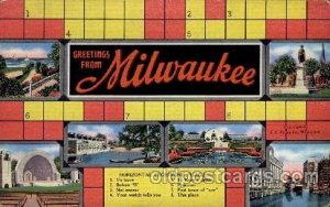 Greetings From Milwaukee Cross Word, Crossword Puzzle Unused roundness on cor...