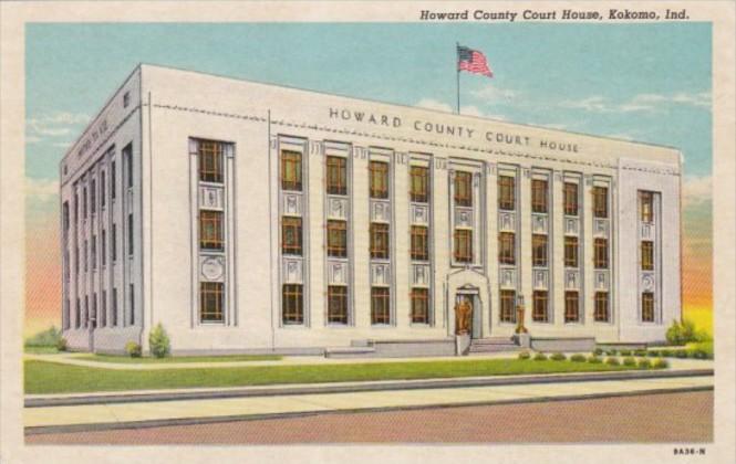 Indiana Kokomo Howard County Court House 1944 Curteich