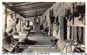 Ramona's Marriage Place, Old San Diego, CA, Early Real Photo Postcard, Used