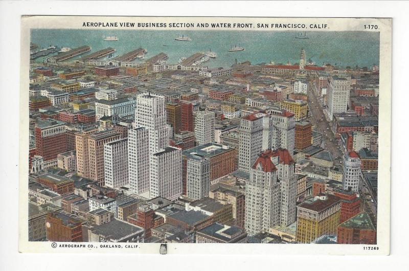 Vintage USA Postcard - Water Front, San Francisco, CA - (AH64)