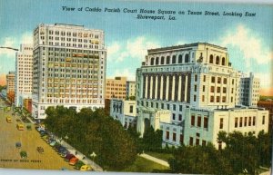 View of Caddo Parish Court House Square Shreveport Louisiana Postcard