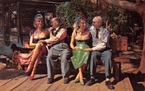 Nell & Belle Statues, Knott's Berry Farm, Ghost Town c1950s Vintage Postcard