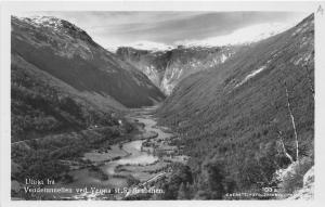 B93483 utsikt fra vendetunnellen ved verma st raumabanen  real photo norway