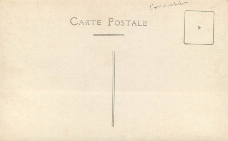 Egypt excavation real photo postcard