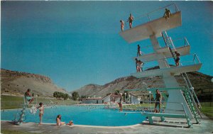 Idaho Hot Springs Divers preparing jumps Water Tower Northwest Postcard 22-10214