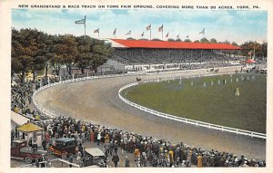 New Grandstand, Race Track York Fairgrounds, York, PA, USA Horse Racing Posta...