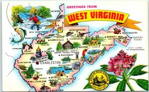 Postcard - The Mountain State - Greetings From West Virginia