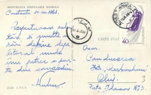 Romania ships in Constanta harbour 1961 postcard