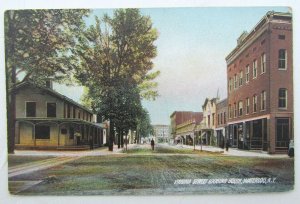 VINTAGE POSTCARD - VIRGINIA STREET LOOKING SOUTH WATERLOO NY scene New York