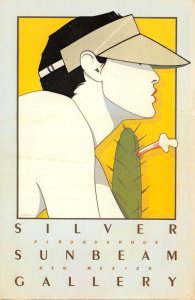 Albuquerque New Mexico Silver Sunbeam Gallery Patrick Nagel Postcard AA58592