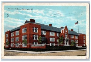 1924 Emerson School Campus Building Side View Entrance Gary Indiana IN Postcard