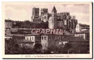 Old Postcard Auch Basilica and Tower & # 39Armagnac