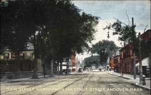 Andover MA Main St. From Chestnut c1910 Postcard