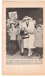 Rosenberg Grandmother and Children, Demonstartion, Vintage Magazibe Article
