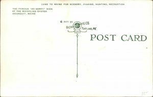 OGUNQUIT MAINE ME Whistling Oyster Sign Signage Vintage BICKNELL RPPC
