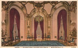 Vintage Postcard Chapel International Eastern Star Temple Landmark Washington DC