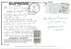 Albuquerque New Mexico Night Moon light Aerial View Electrol Postcard  # 7776