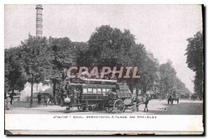 Postcard Old Paris Sebastopol Boulevard and Place du Chatelet