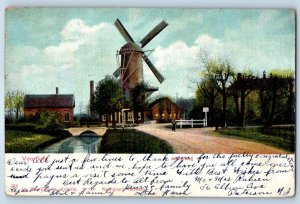 South Holland Netherlands Postcard Achterweg Voorburg 1909 Antique Posted