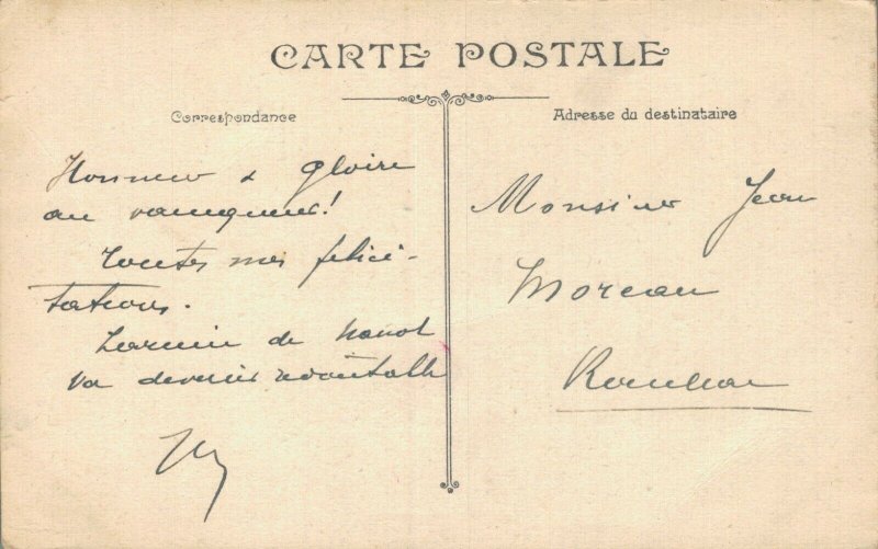 Military Pendant la Halte Le Drapeau Vintage Postcard 07.08