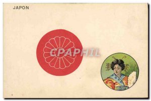 Old Postcard Japanese Nippon Female Fan Folklore