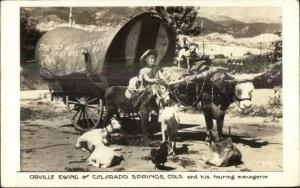Colorado Springs CO Orville Ewing Stagecoach Real Photo Postcard