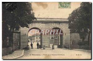 Postcard Old Vincennes Gate Barracks Army Artillery
