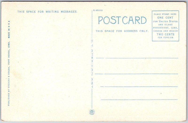 Saint Joseph Mercy Hospital Fort Dodge Iowa IA Cars Outside Building Postcard