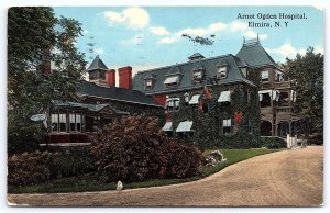 1910's Arnot Ogden Hospital New York Medical Building Landmark Posted Postcard