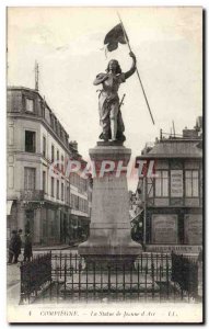 Old Postcard Compiegne Statue Of Jeanne d & # 39Arc