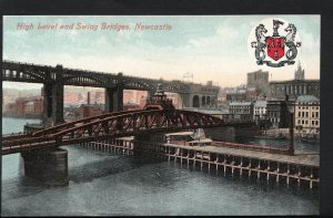 Northumberland Postcard - High Level and Swing Bridges, Newcastle    RS2994