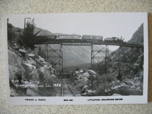 GEORGETOWN LOOP high bridge 1926  REAL PHOTO 1960s repro