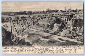 c1906 Niagara Falls New York NY Vintage Postcard Lower Steel Arch Bridge Posted