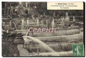 Old Postcard Saint Cloud La Grande Cascade Fountains Vue Generale
