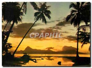  Moderne Postkarten-Tahiti-untergehende Sonne