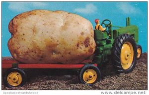 Idaho Big Potato On Wagon 1954