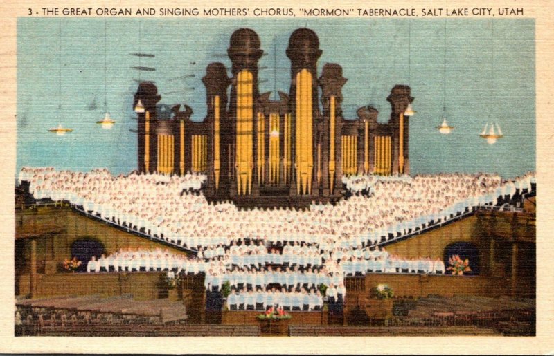 Utah Salt Lake City Mormon Tabernacle The Greta Organ and Singing Mothers Cho...