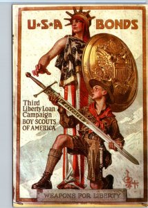 World War I Poster USA Bonds Weapons For Liberty
