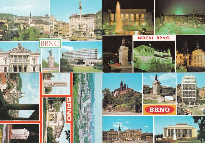 BRNO 4x Czech Republic Postcard incl Night 20x Views