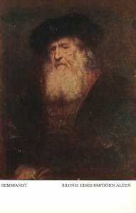Vintage Postcard Bildnis Eines Bärtigen Alten Rembrandt