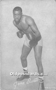 Gene Burton Boxing Non Postcard Backing 