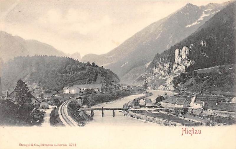 HIEFLAU AUSTRIA TOTAL VIEW POSTCARD c1910s