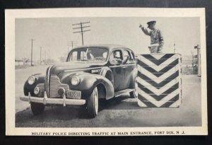 Mint USA Real Picture Postcard Military Police Directing Traffic Fort Dix NJ 