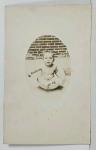 RPPC Allentown Pa Baby in Wash Basin Bowl Robert Hammersley Postcard M12