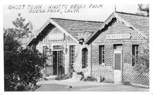 RPPC Ghost Town KNOTT'S BERRY FARM Buena Park Bottle House Vintage Postcard